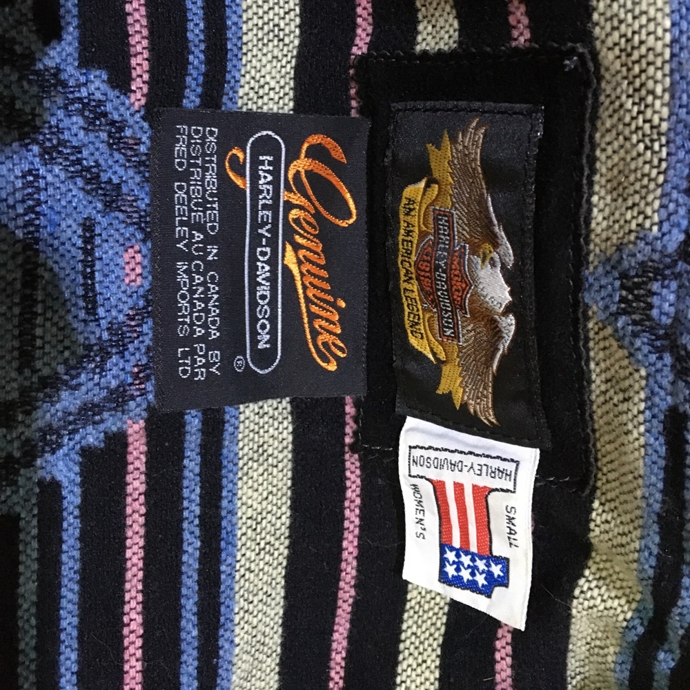 Vintage like new HARLEY DAVIDSON fitted vest small - Picture 7 of 7